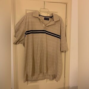 MENS VINTAGE ROUNDTREE YORK BEIGE POLO DILLARDS MID 90S TV DAD